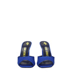 The Attico Blue Satin Stiletto Heel Sandals