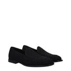 Dolce & Gabbana Black Velvet Slip-On Loafers
