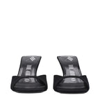 The Attico Black Satin Stiletto Heel Sandals