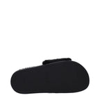 Givenchy Black Cotton Slippers