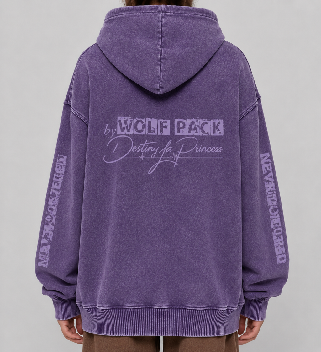 Snow Washed Loose Cotton Hoodie