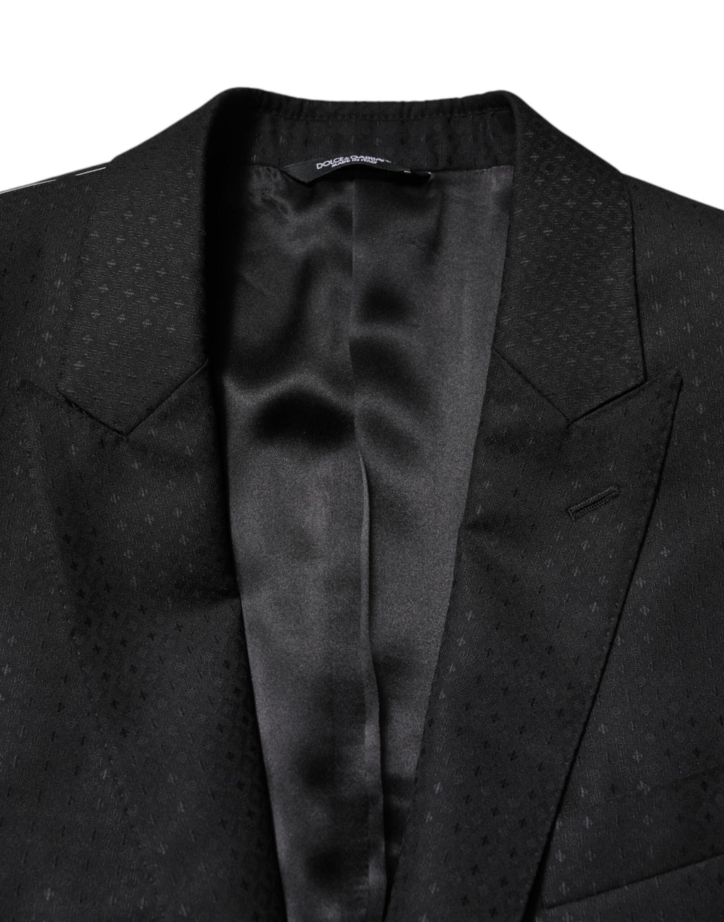 Dolce & Gabbana Black Jacquard Single Breasted 2 Piece Suit