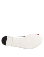 Dolce & Gabbana Red White KEIRA Flower Leather Sandals Shoes