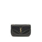 Saint Laurent Black Lamb Ovis Aries Aries Shoulder Bag