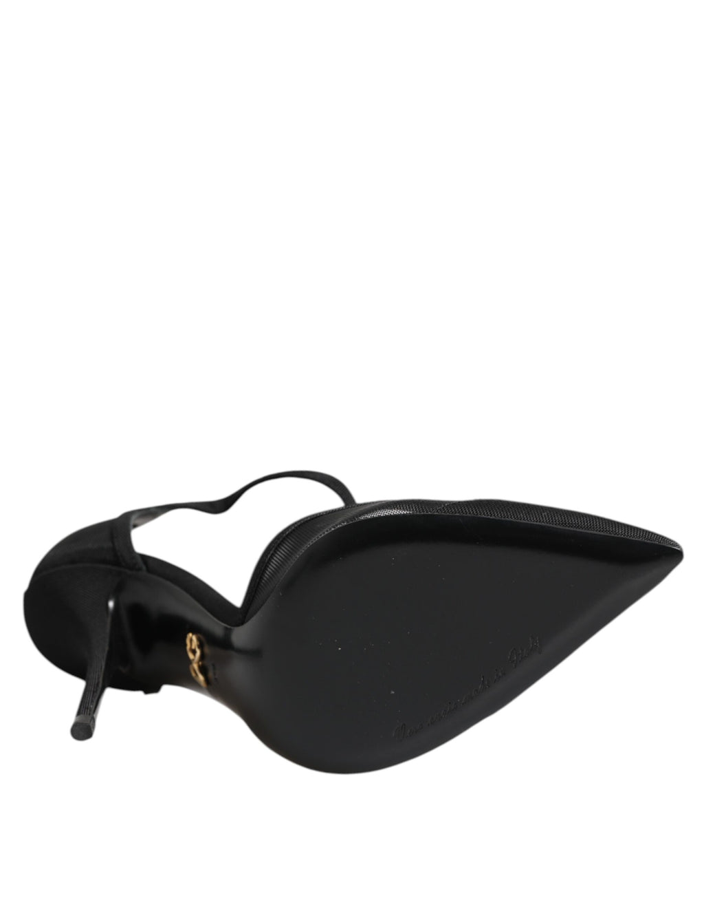 Dolce & Gabbana Black Mesh T-strap Stiletto High Heels Shoes