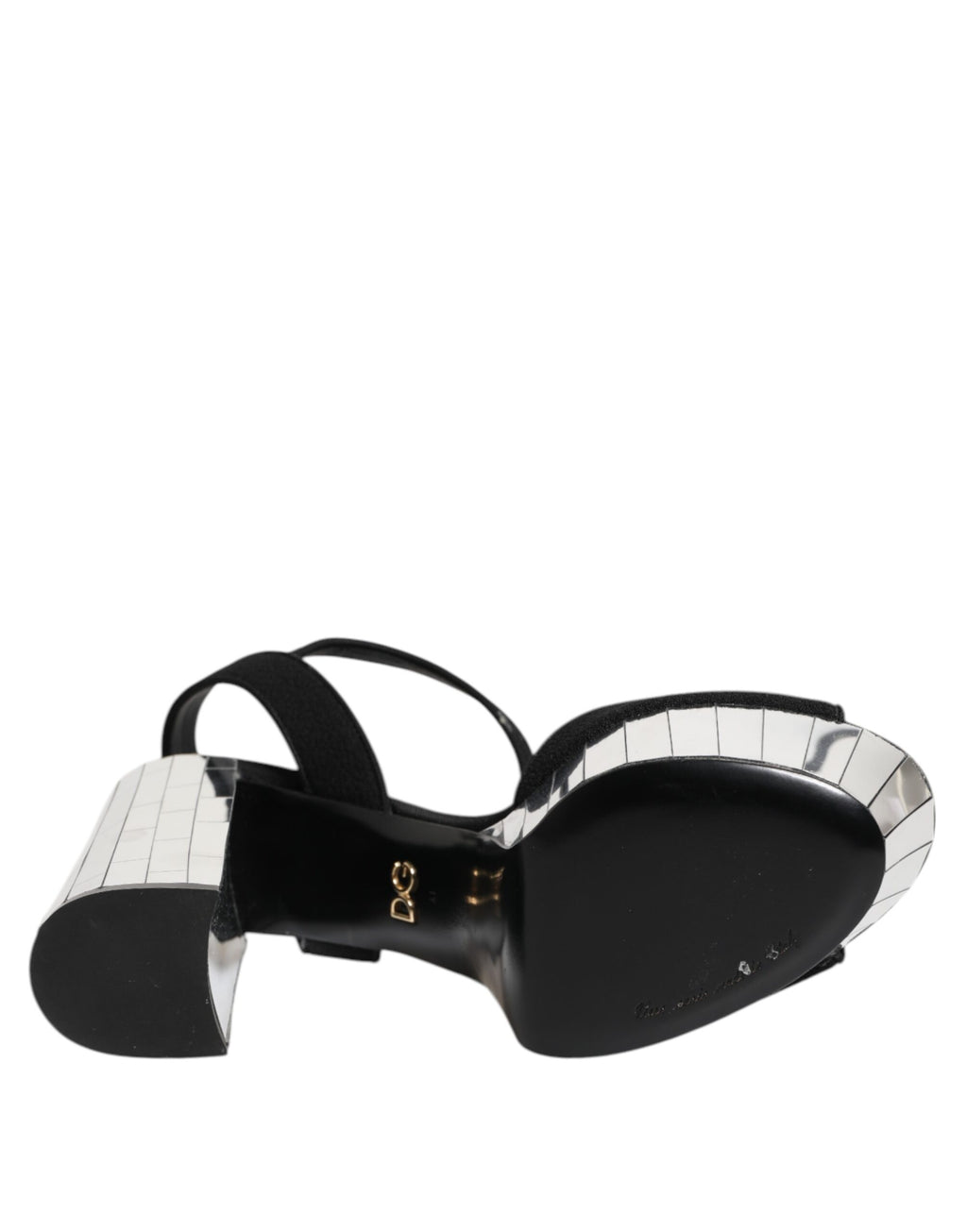 Dolce & Gabbana Black Crystal Ankle Strap Keira Sandal Shoes
