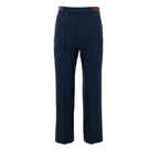 Gucci Blue Cotton Casual Pants