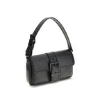 Michael Kors Black Calf Leather Bos Taurus Shoulder Bag