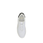 Saint Laurent White Calf Leather Bos Taurus Low Top Sneakers