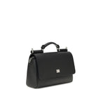 Dolce & Gabbana Black Calf Leather Bos Taurus Shoulder Bag
