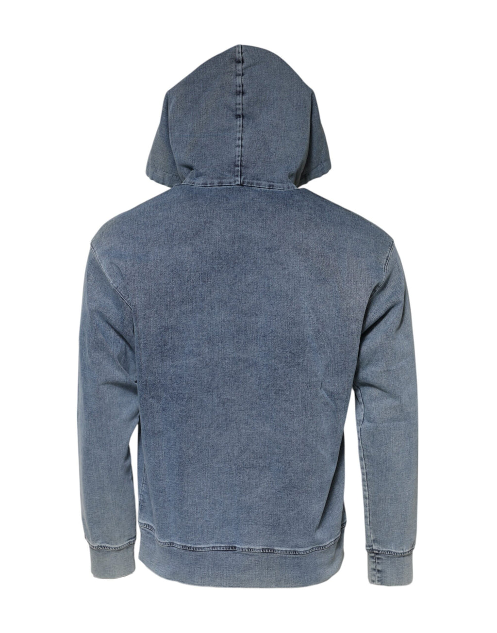 Dolce & Gabbana Blue Cotton Blend Hooded Sweatshirt Sweater