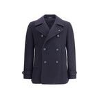 Tagliatore Blue Wool Coat