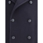 Tagliatore Blue Wool Coat