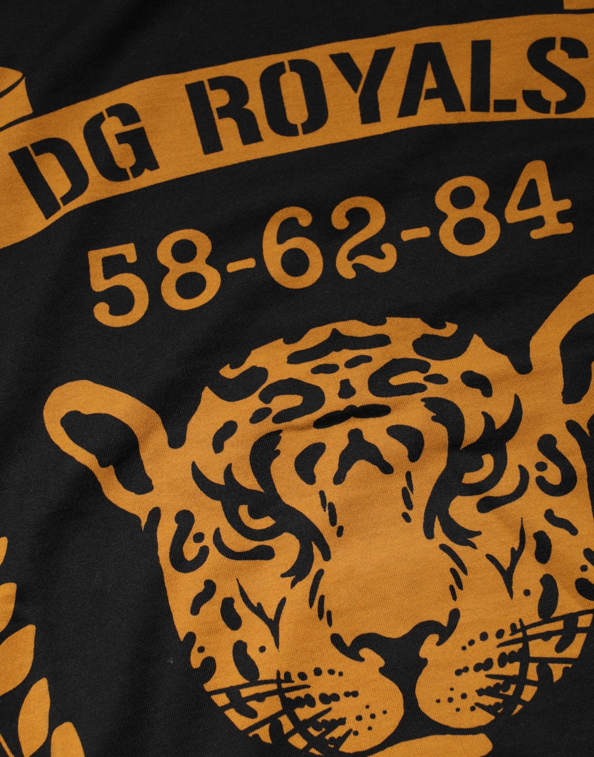 Dolce & Gabbana Black DG Royals Cotton Crew Neck T-shirt