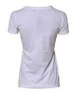 Dolce & Gabbana White Cotton Crew Neck Short Sleeves T-shirt