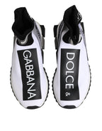 Dolce & Gabbana White Black Sorrento Socks Sneakers Shoes