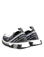 Dolce & Gabbana Black White Sorrento Low Top Sneakers Shoes