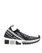 Dolce & Gabbana Black White Sorrento Low Top Sneakers Shoes