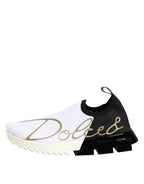 Dolce & Gabbana White Black Low Top Sorrento Sneakers Shoes