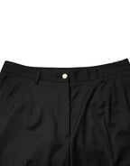 Dolce & Gabbana Black Polyester Tapered Women Trouser Pants