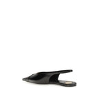 Saint Laurent Black Calf Leather Bos Taurus Ballet Flats