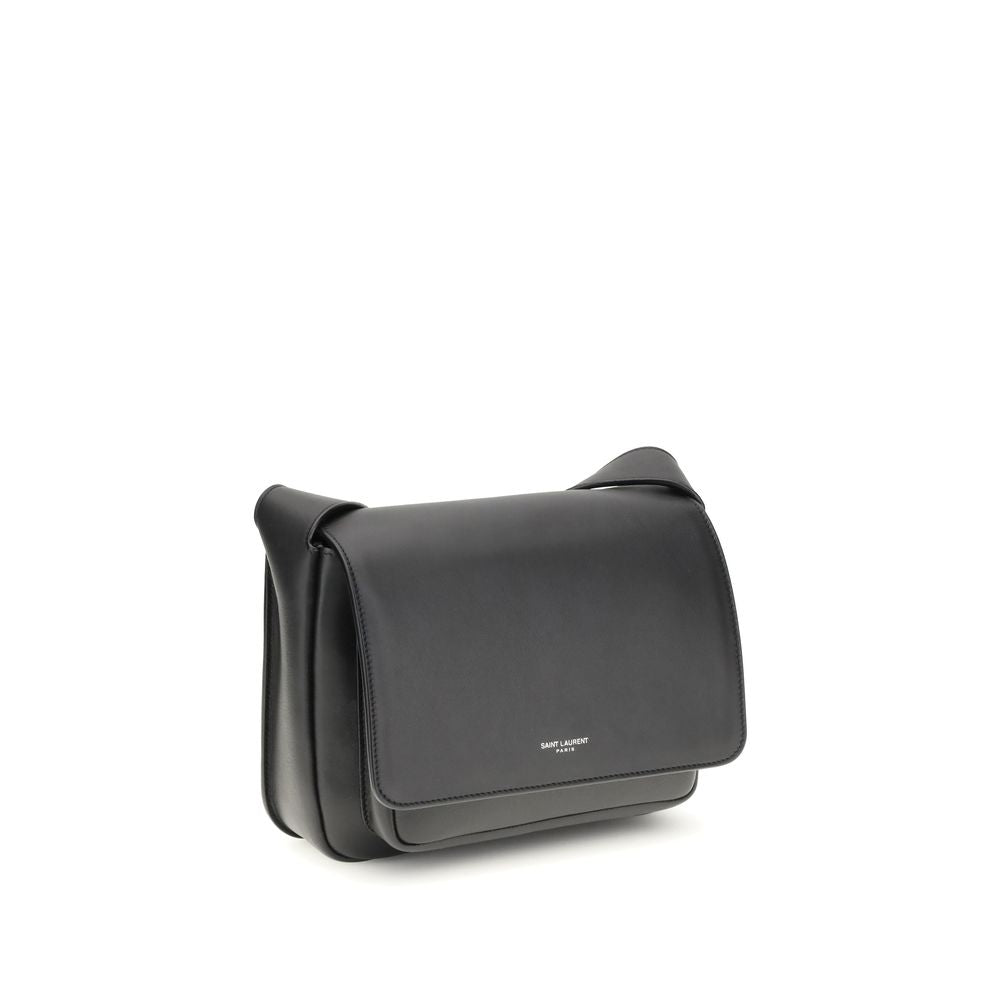 Saint Laurent Black Calf Leather Bos Taurus Shoulder Bag
