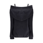 MM6 Black Cotton Sweatshirt