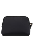 Dolce & Gabbana Black Solid Nylon DG LogoPrint Clutch Zip Borse Pouch Bag