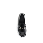 Gucci Black Calf Leather Bos Taurus Slip-On Loafers