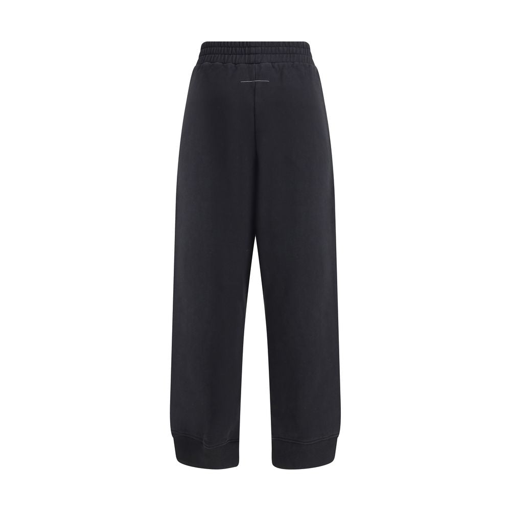 MM6 Black Cotton Joggers (Workout Pants)
