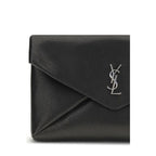 Saint Laurent Black Calf Leather Bos Taurus Clutch Bag
