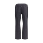 Saint Laurent Black Cotton Straight-Leg Jeans
