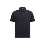 Saint Laurent Black Cotton Polo Shirt