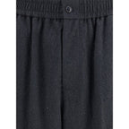 Giorgio Armani Gray Fleece Wool Casual Pants