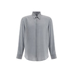 Giorgio Armani Black Silk Pattern Shirt