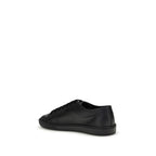 Saint Laurent Black Calf Leather Bos Taurus Low Top Sneakers