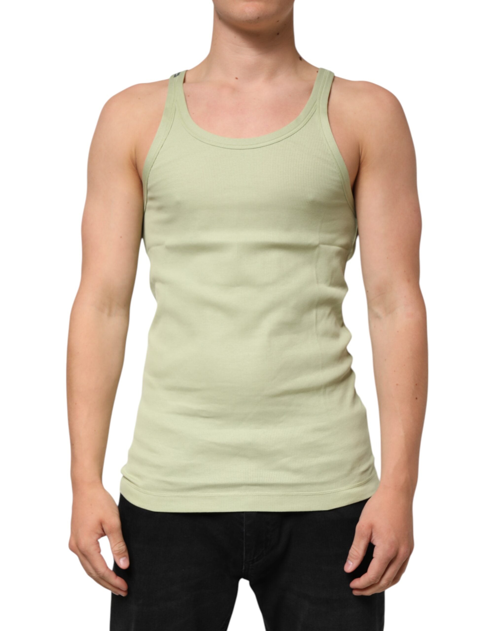 Dolce & Gabbana Light Green Tank Sleeveless Men Men T-shirt