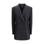 Dolce & Gabbana Black Fleece Wool Blazer