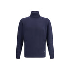 Brooksfield Blue Fleece Wool Turtleneck