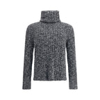 Dolce & Gabbana Gray Fleece Wool Turtleneck