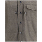 Brioni Gray Wool Coat