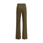 Saint Laurent Bicolor Cotton Casual Pants