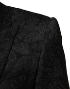 Dolce & Gabbana Black 3 Piece Brocade Jacquard Suit MARTINI