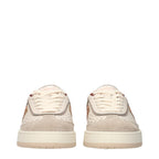 Fendi Beige Leather Low Top Sneakers