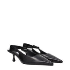 Jimmy Choo Black Leather Flat Sandals