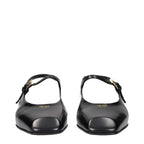 Prada Black Leather Flat Sandals
