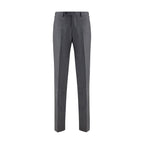 Germano Gray Fleece Wool Dress Pants