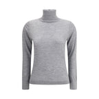 Allude Gray Cashmere Turtleneck
