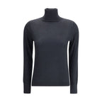 Allude Black Cashmere Turtleneck