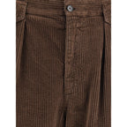 Dolce & Gabbana Brown Cotton Casual Pants